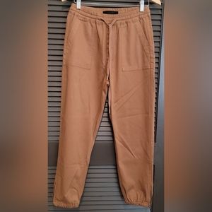Joe's Jeans coated jogger pants, Maple Brown, NWT, Size M
